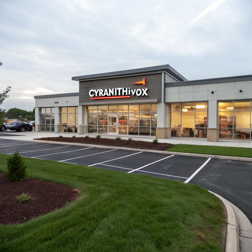 Exterior view of CYRANTHIVOX sporting goods store