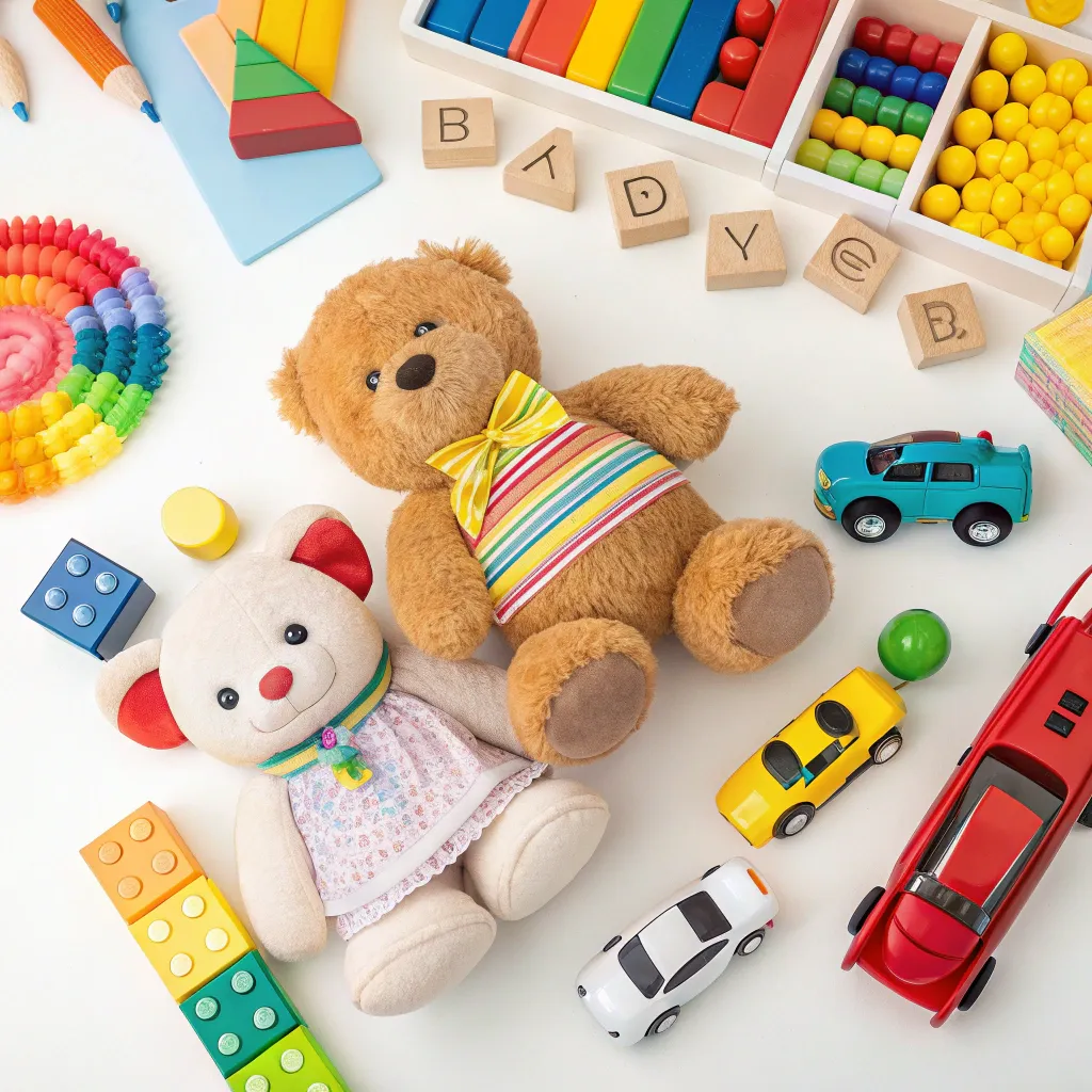 A colorful array of toys